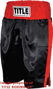 BTM - Title Classic Boxing Trunks - Black/Red