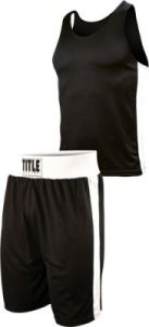 TABS Title Amateur Boxing Set - 1 Shorts and 1 Singlet Black