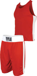 Title Amateur Boxing Set - 1 Shorts and 1 Singlet Red